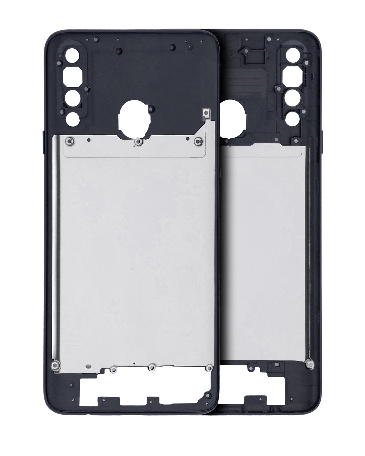 Mid-Frame Housing Compatible For Samsung Galaxy A20S (A207 / 2019) (Vemake) (Black)
