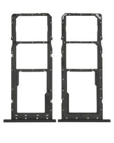 Dual Sim Card Tray Compatible For Samsung Galaxy A03S (A037F / 2021) (Black)