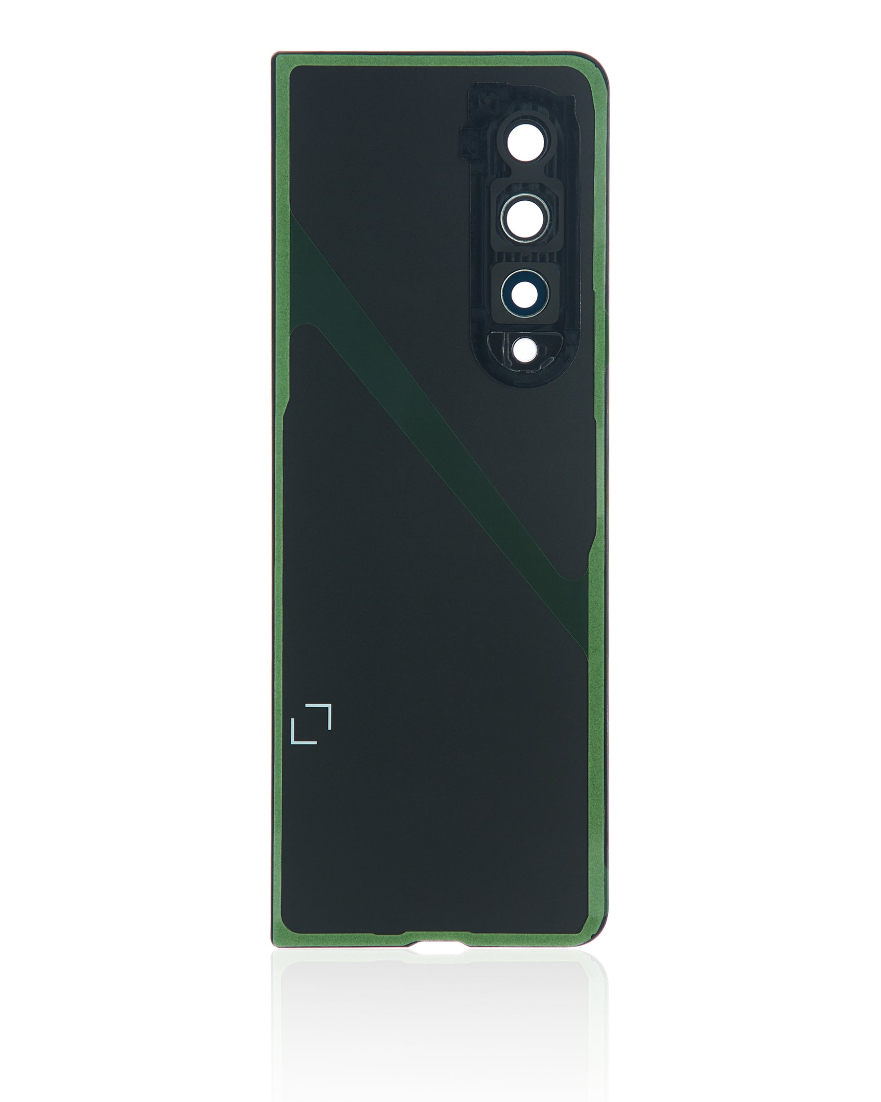 Back Cover Glass With Camera Lens Compatible For Samsung Galaxy Z Fold 3 5G Replacement (Premium) (Phantom Black)