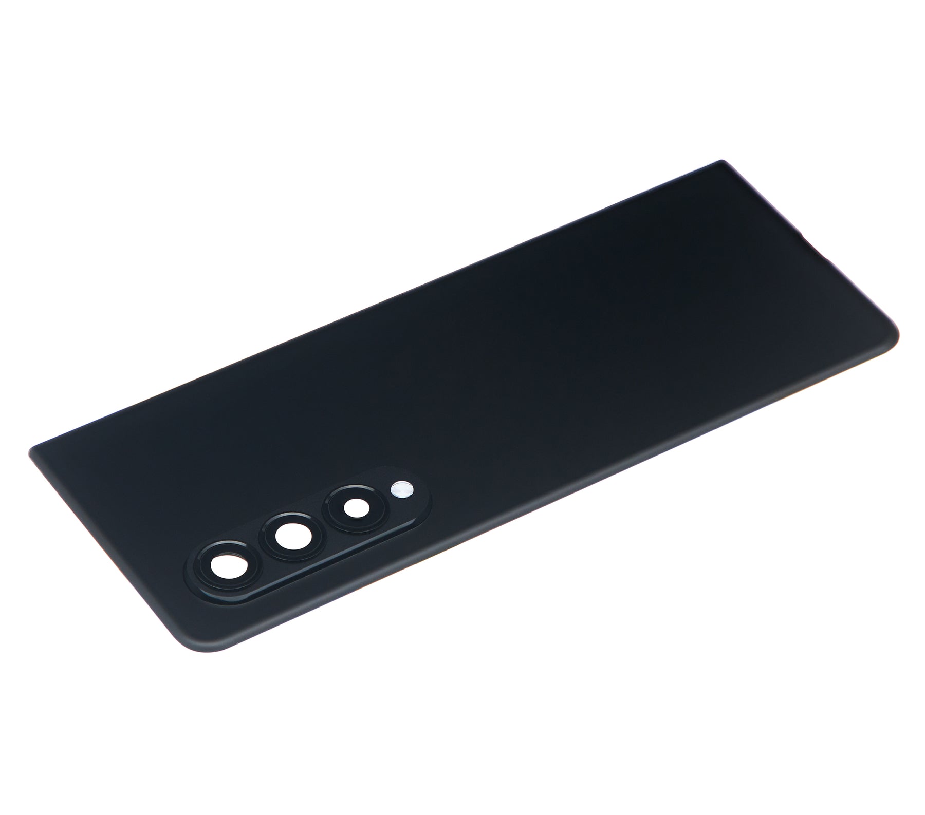 Back Cover Glass With Camera Lens Compatible For Samsung Galaxy Z Fold 3 5G Replacement (Premium) (Phantom Black)