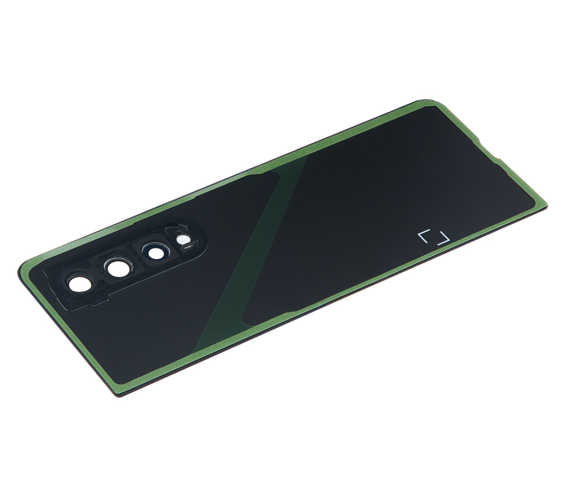 Back Cover Glass With Camera Lens Compatible For Samsung Galaxy Z Fold 3 5G Replacement (Premium) (Phantom Black)