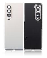 Back Cover Glass With Camera Lens Compatible For Samsung Galaxy Z Fold 3 5G Replacement (Premium) (Phantom Silver)
