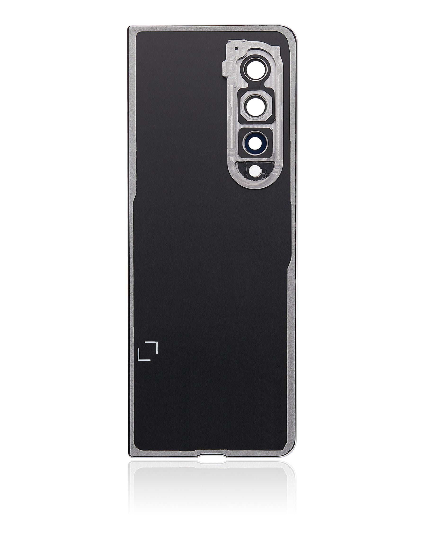 Back Cover Glass With Camera Lens Compatible For Samsung Galaxy Z Fold 3 5G Replacement (Premium) (Phantom Silver)