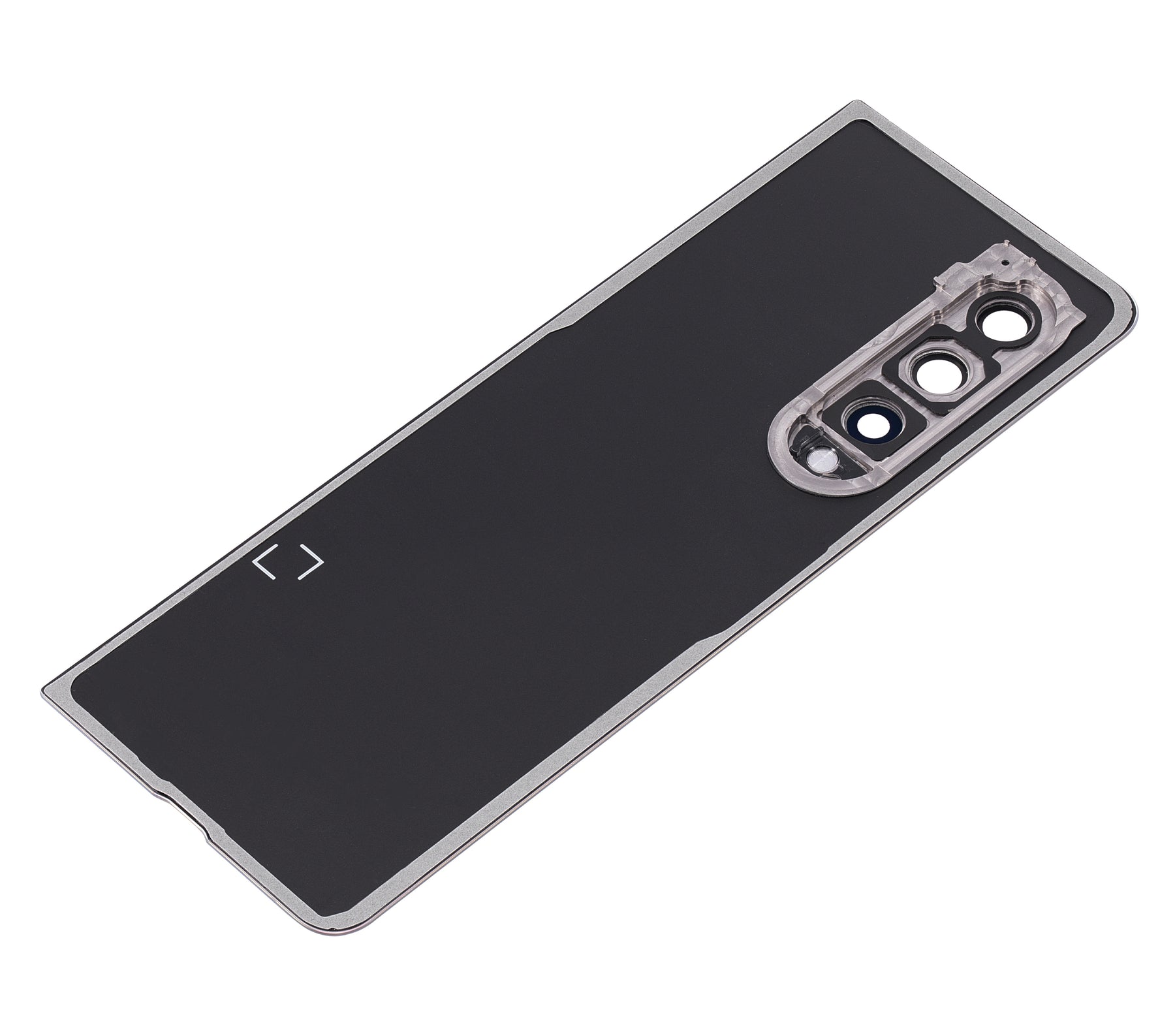Back Cover Glass With Camera Lens Compatible For Samsung Galaxy Z Fold 3 5G Replacement (Premium) (Phantom Silver)