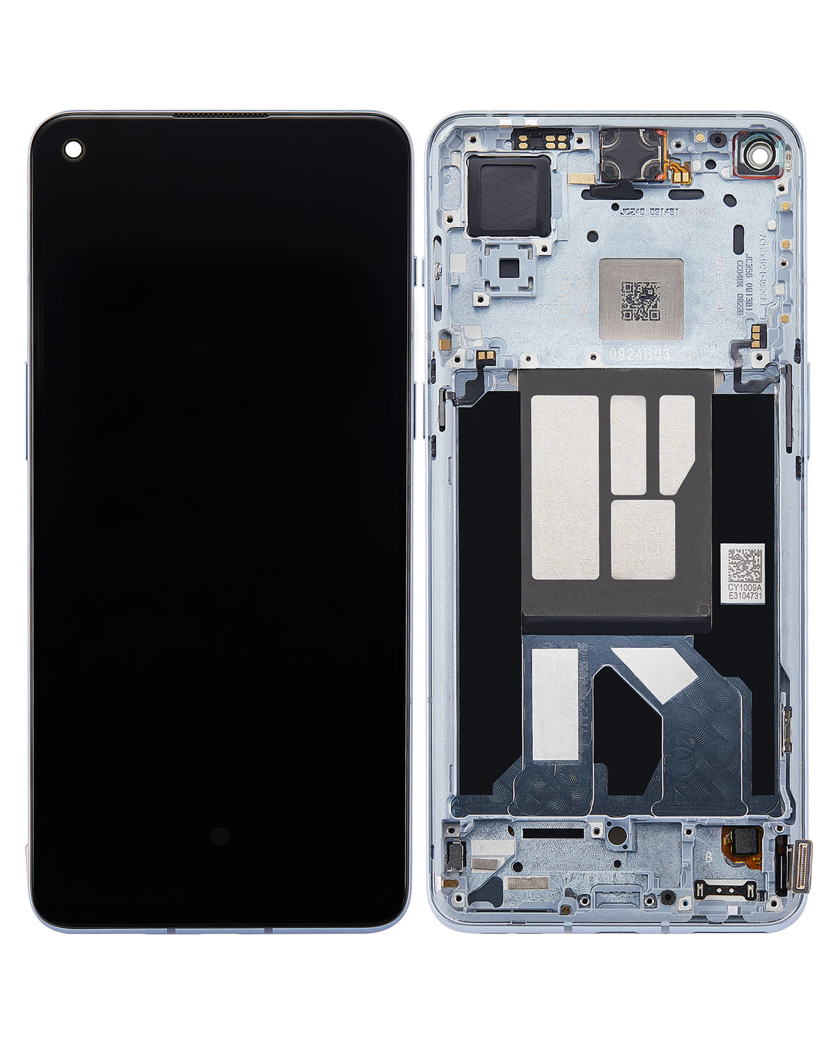 Replacement OLED Assembly With Frame Compatible For OnePlus 9RT 5G (Refurbished) (Nano Silver)