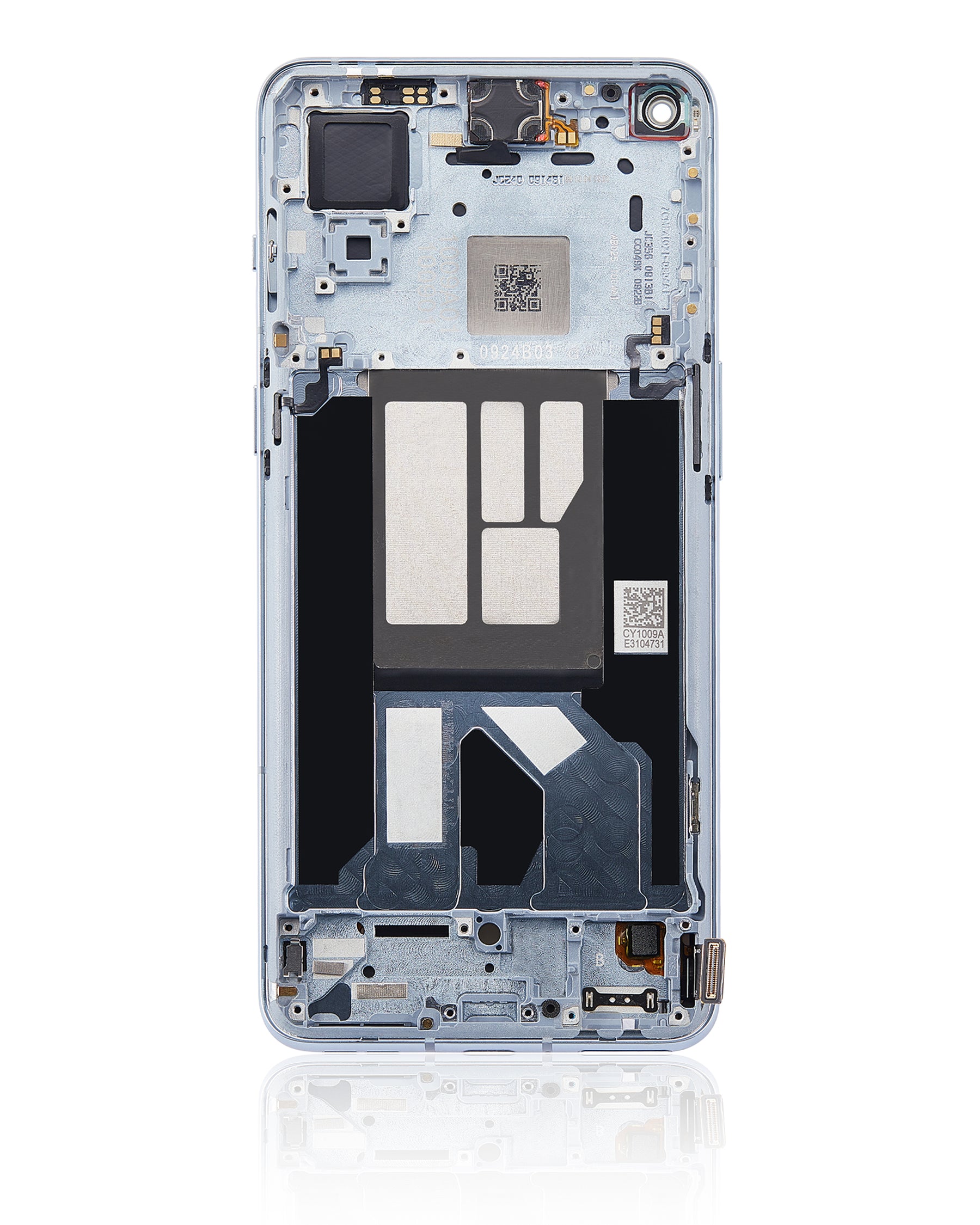 Replacement OLED Assembly With Frame Compatible For OnePlus 9RT 5G (Refurbished) (Nano Silver)