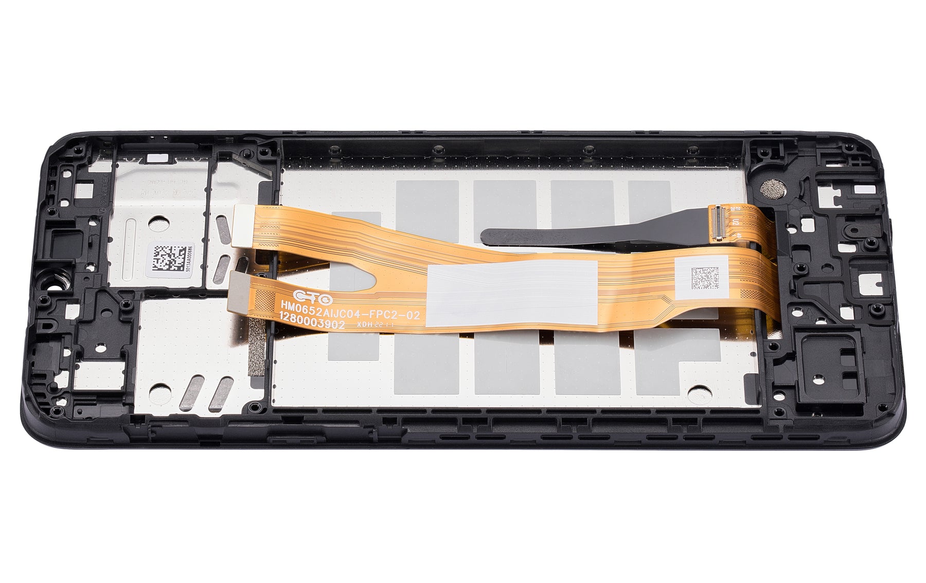 LCD Assembly With Frame Compatible For Samsung Galaxy A03 Core (A032 / 2021) (Refurbished) (Black)