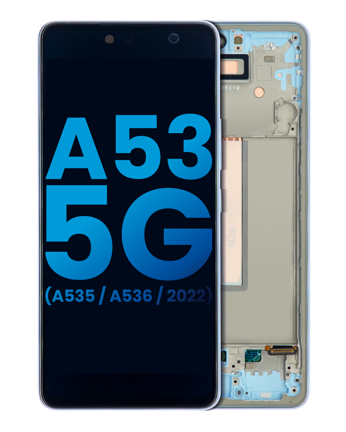 LCD Assembly With Frame Compatible For Samsung Galaxy A53 5G (A536 / 2022) (Without Finger Print Sensor) (Aftermarket: Incell) (Blue)