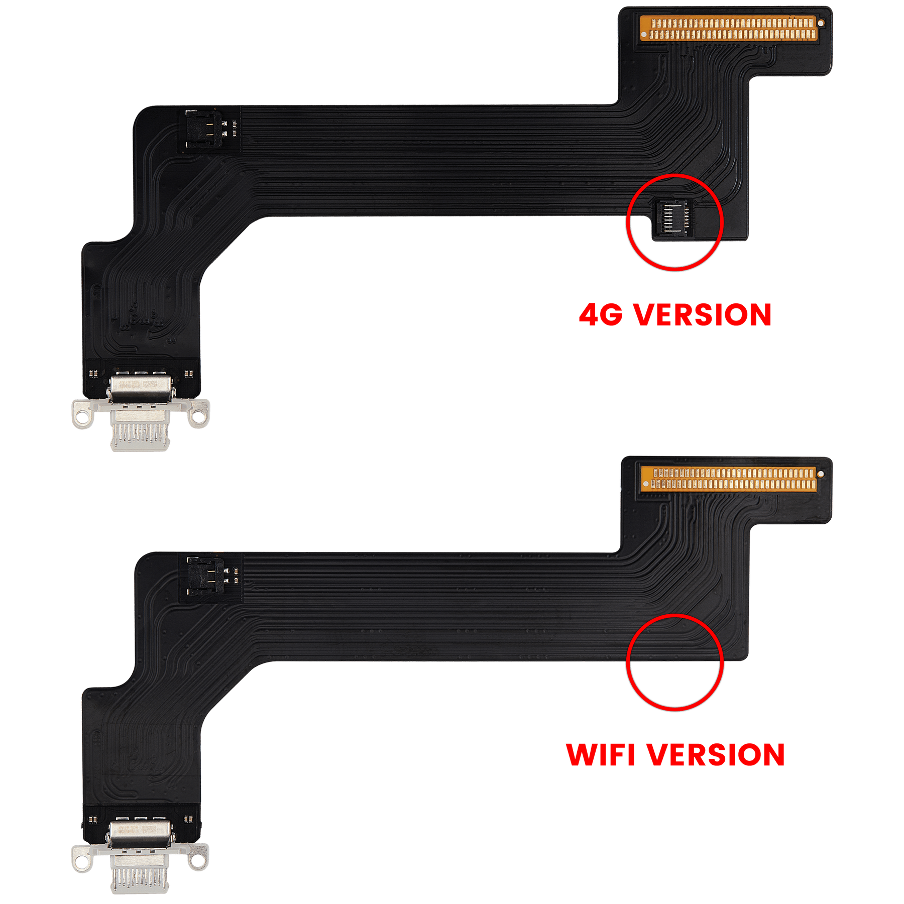 Charging Port Flex Cable Compatible For iPad 10 (2022) (Cellular) (Aftermarket Plus) (Silver)