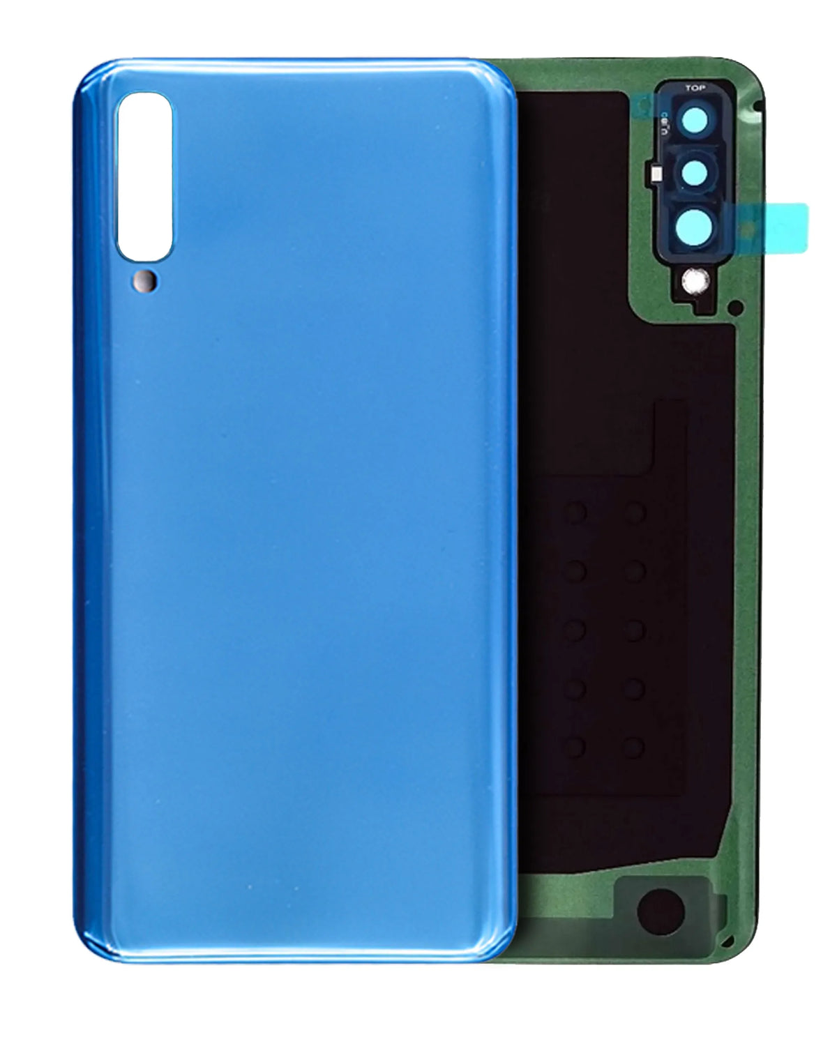 Back cover Glass With Adhesive Compatible For Samsung Galaxy A50 (A505 / 2019) (Generic) (Blue)