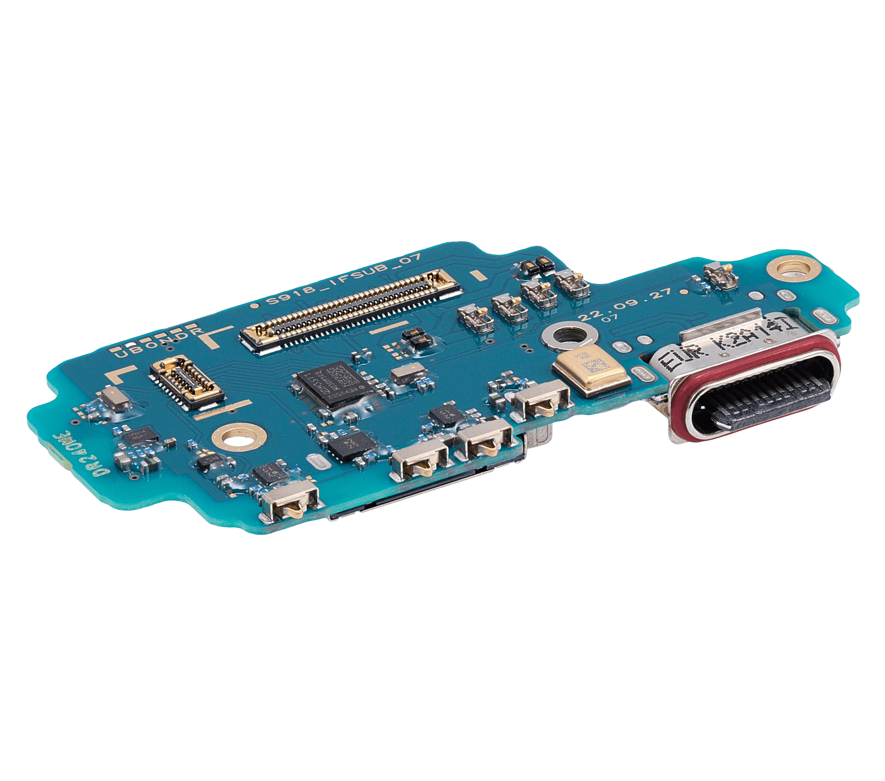 Replacement Charging Port Board With Sim Card Reader Compatible For Samsung Galaxy S23 Ultra 5G (S918B) (International Version)