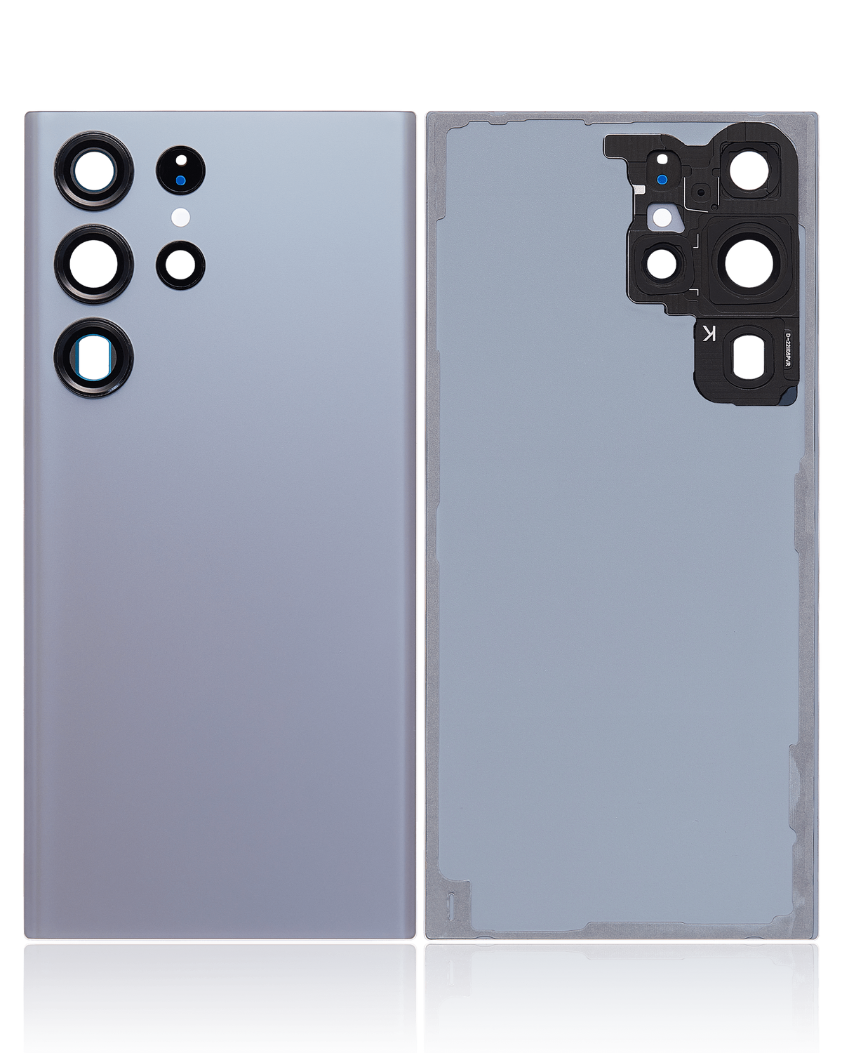 Back Cover Glass With Camera Lens Compatible For Samsung Galaxy S23 Ultra 5G Replacement(No Logo) (Vemake) (Graphite)