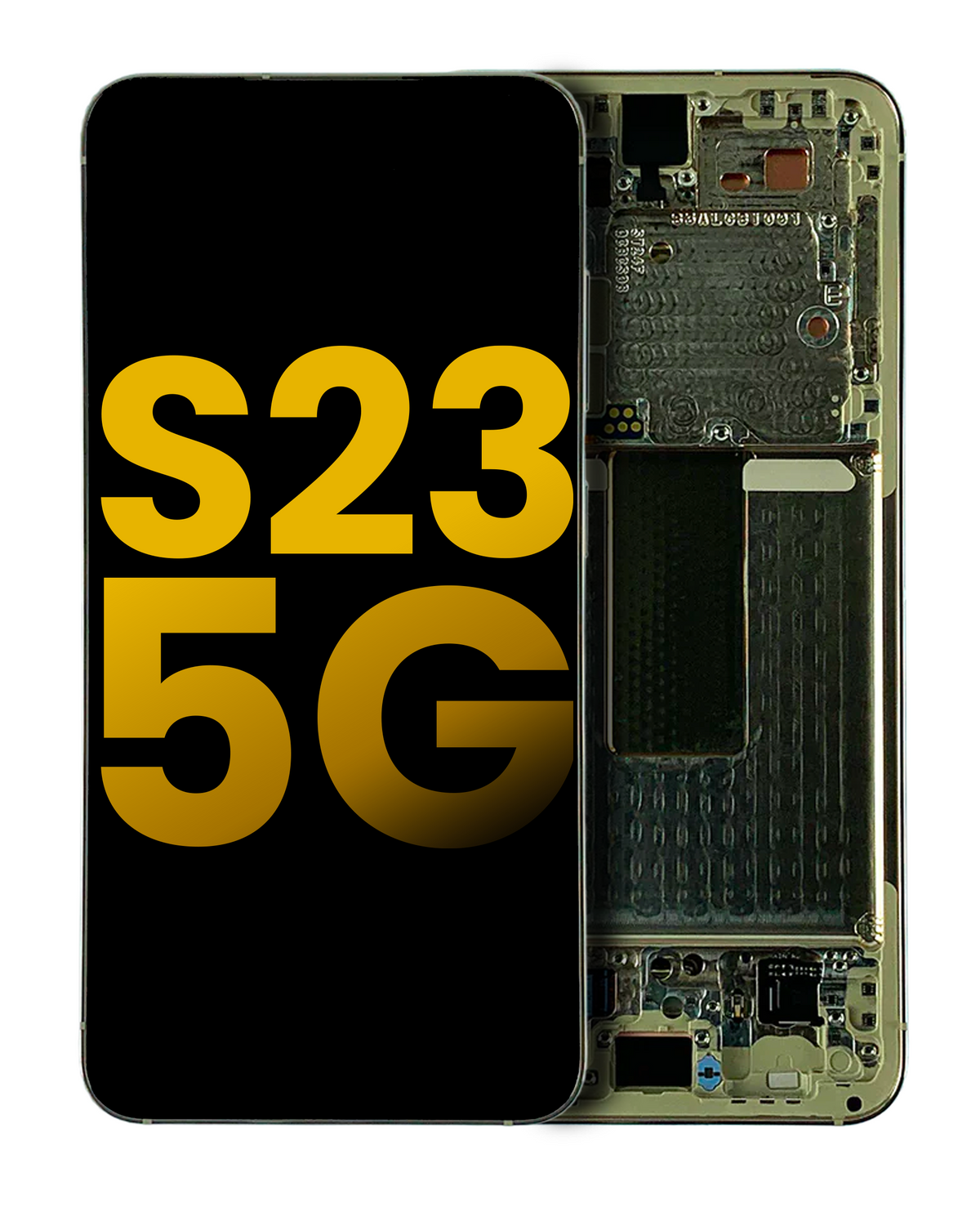 OLED Assembly With Frame Compatible For Samsung Galaxy S23 5G Replacement by MacFactory.Store(US & International) (Refurbished) (Cream)