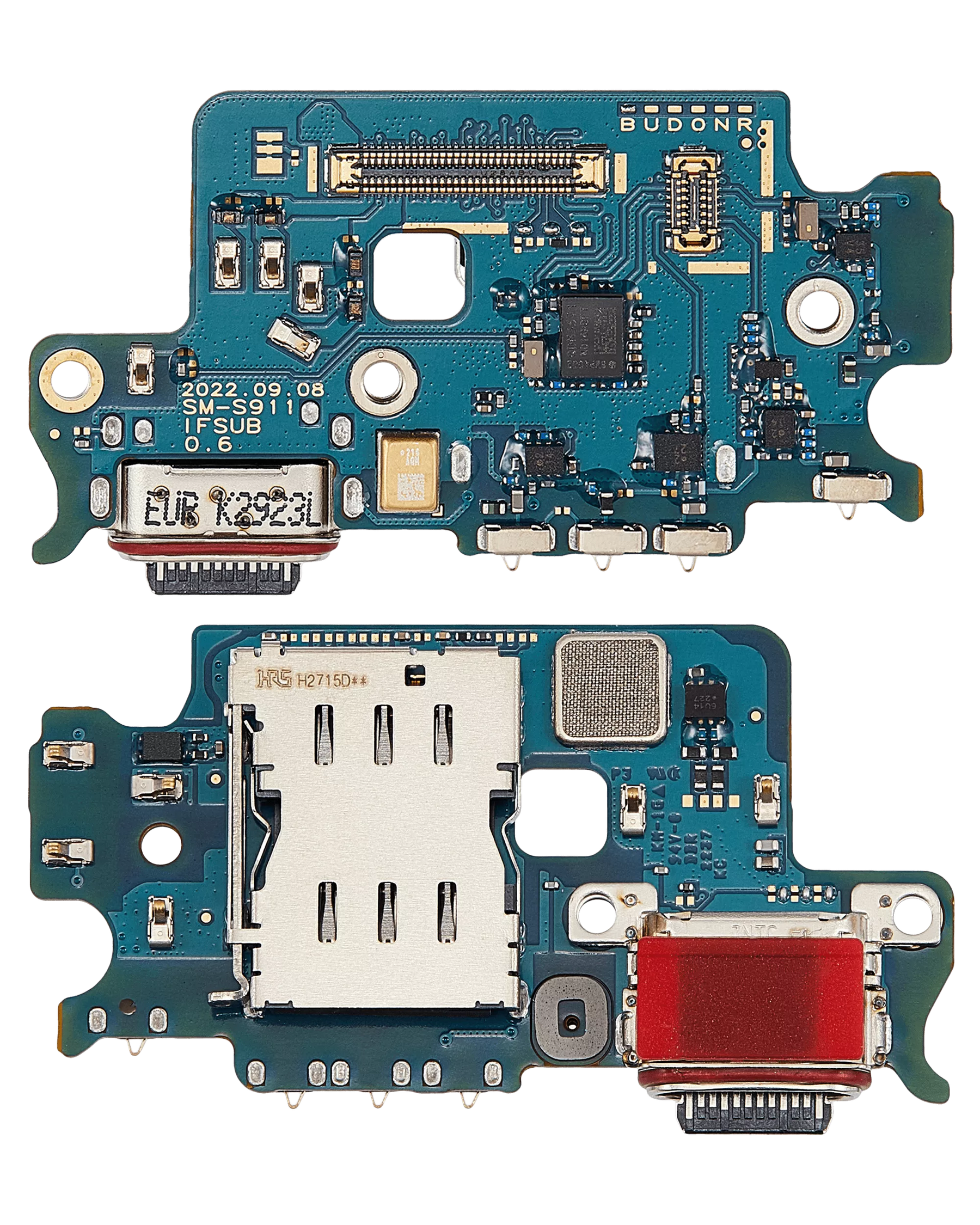 Charging Port Board With Sim Card Reader Compatible For Samsung Galaxy S23 5G (S911B) (International Version) (Premium)