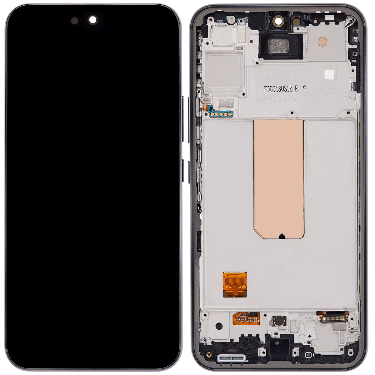 Replacement OLED Assembly With Frame Compatible For Samsung Galaxy A54 5G (A546 / 2023) (US & International Version) (Refurbished) (Graphite)