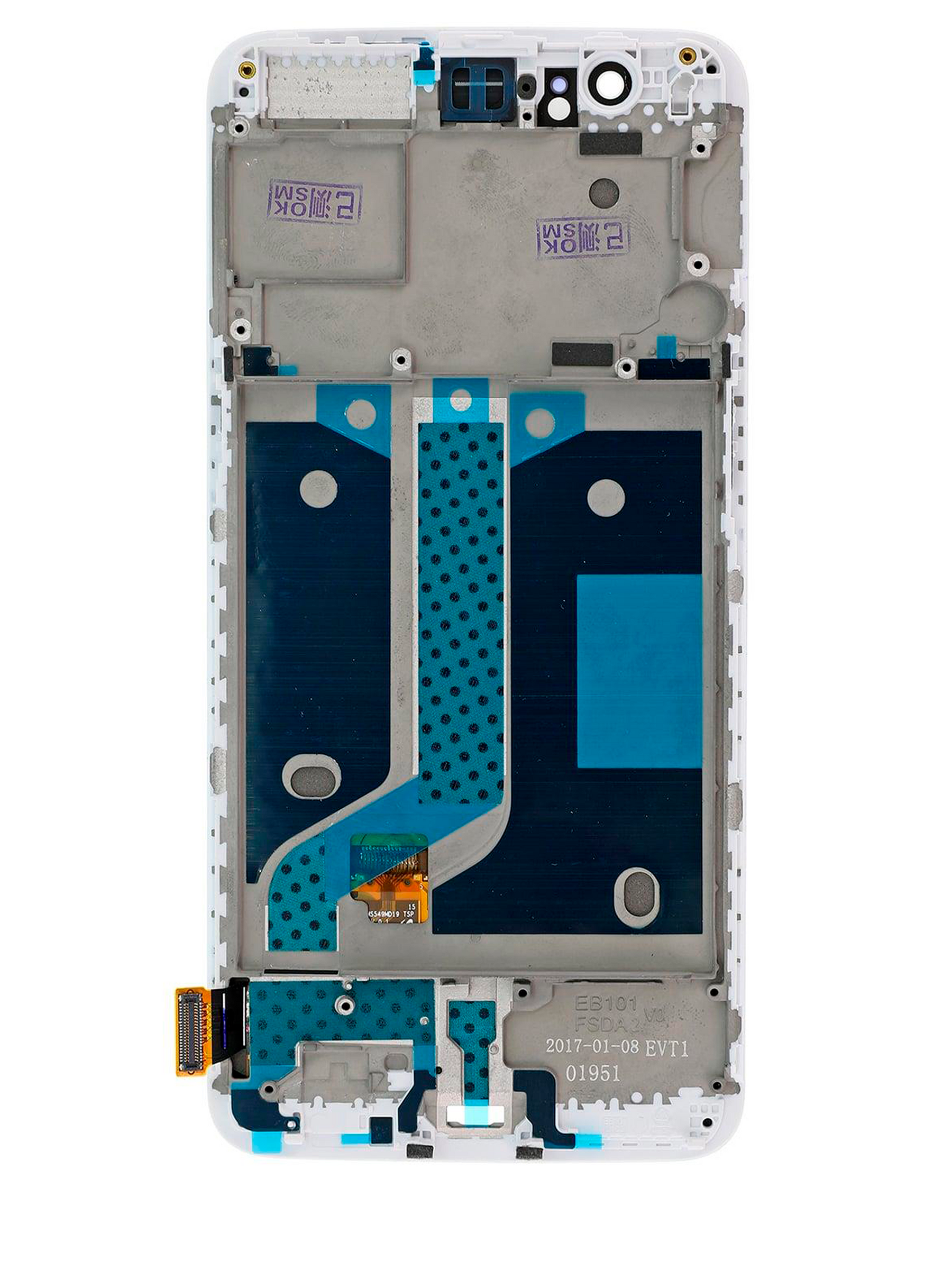 Replacement OLED Assembly With Frame Compatible For OnePlus 5 (Refurbished) (White)