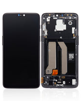 Replacement OLED Assembly With Frame Compatible For OnePlus 6 (A6000 / A6003) (Refurbished) (Midnight Black)
