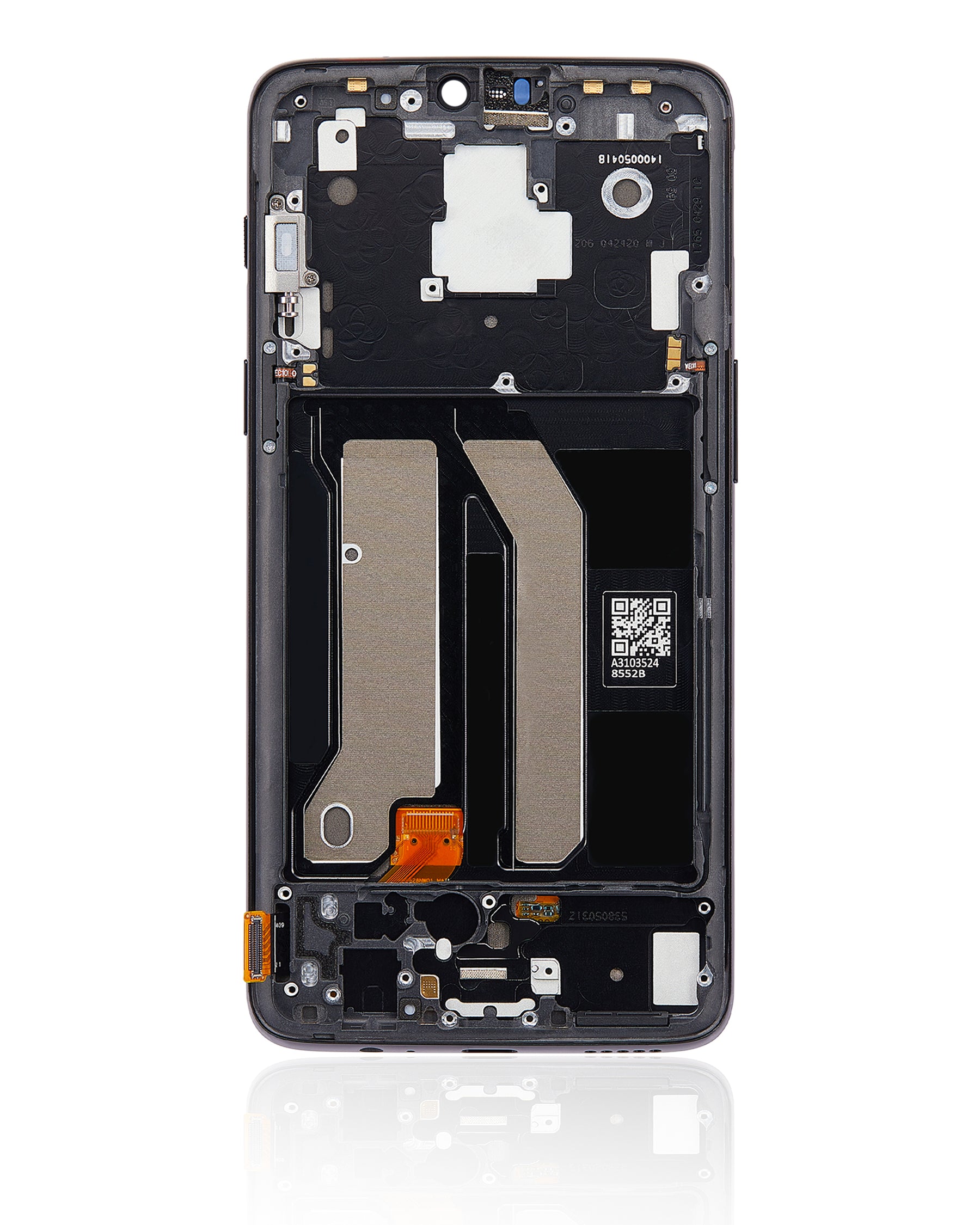 Replacement OLED Assembly With Frame Compatible For OnePlus 6 (A6000 / A6003) (Refurbished) (Midnight Black)