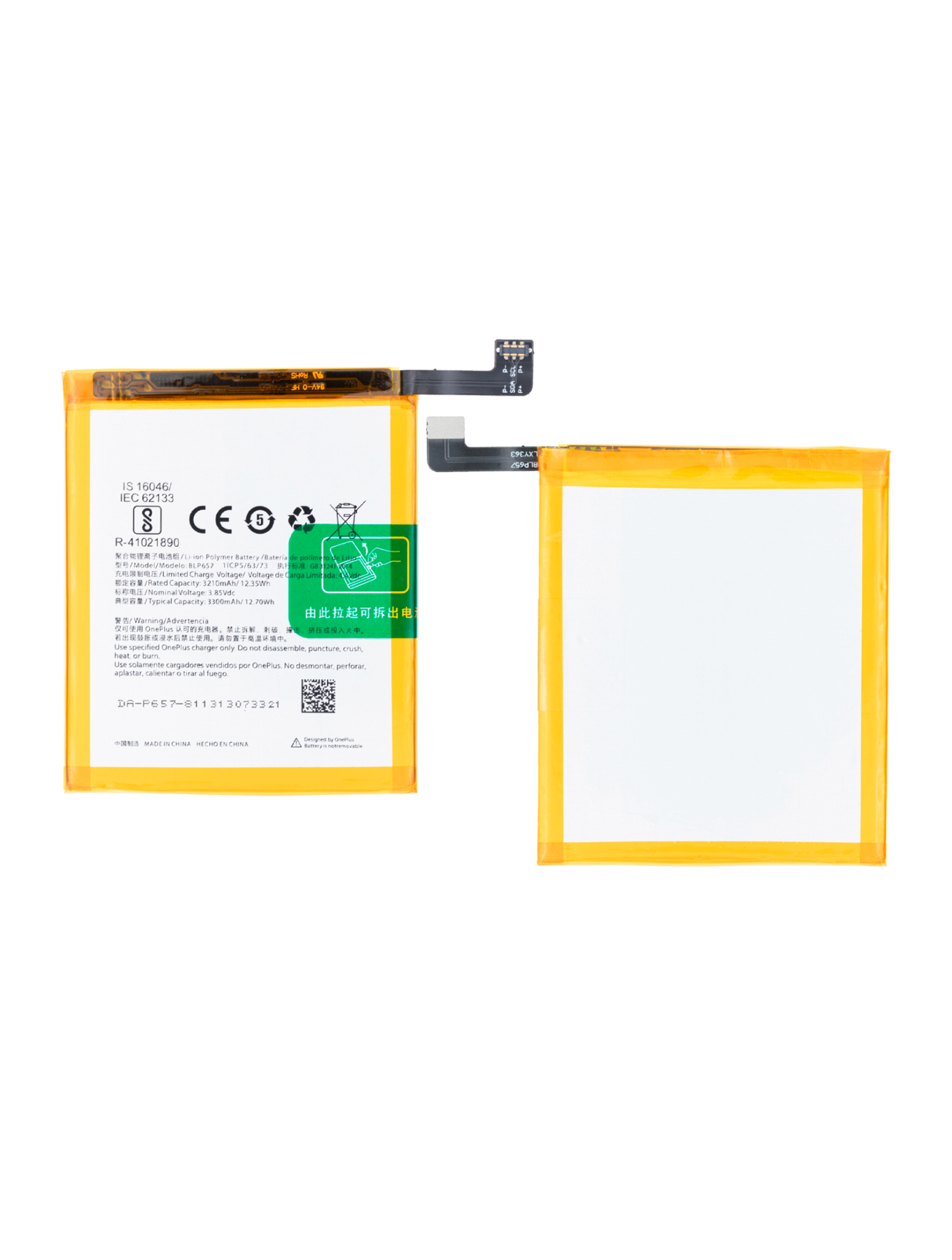 Replacement Battery Compatible For OnePlus 6 (A6000 / A6003) (BLP657)