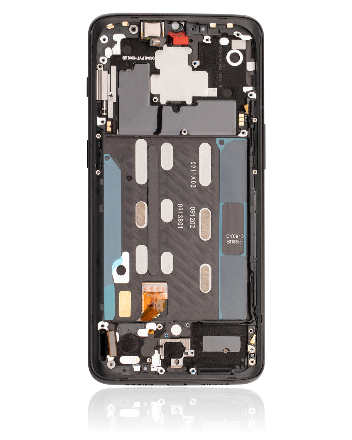 Replacement OLED Assembly With Frame Compatible For OnePlus 6T (A6010 / A6013) (Refurbished) (Mirror Black)
