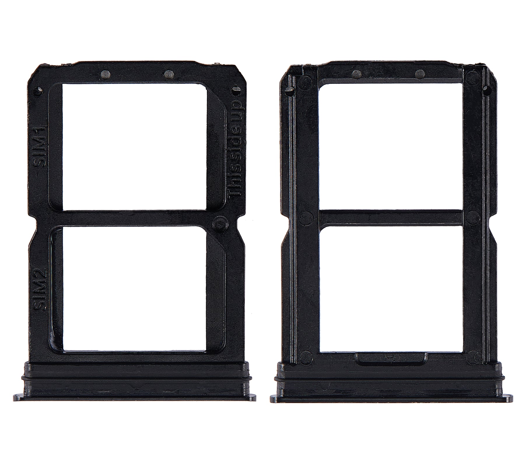 Replacement Dual Sim Card Tray Compatible For OnePlus 6T (A6010 / A6013) (Mirror Black)