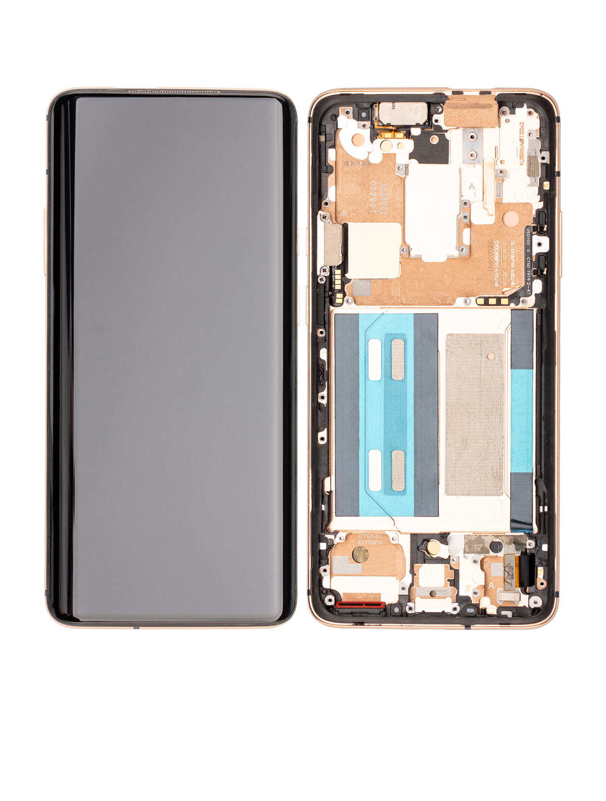 Replacement OLED Assembly With Frame Compatible For OnePlus 7 Pro / 7T Pro (Refurbished) (Almond)