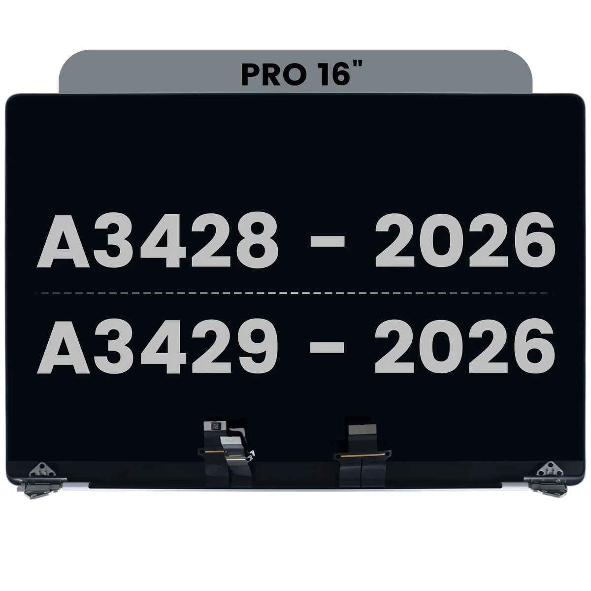 Complete LCD Display Assembly For MacBook Pro 16" A3428 / A3429 (2026) (Used OEM Pull: Grade A) (Silver)