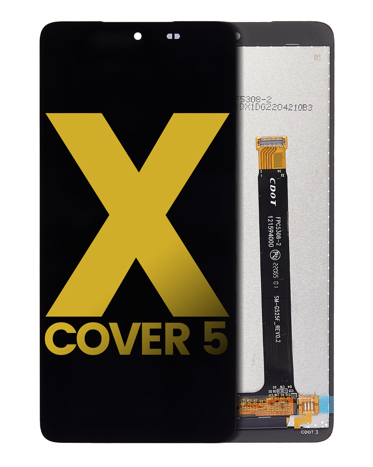 LCD Assembly Without Frame Replacement Compatible For Samsung Galaxy XCover 5 (G525) (Refurbished) (Black)