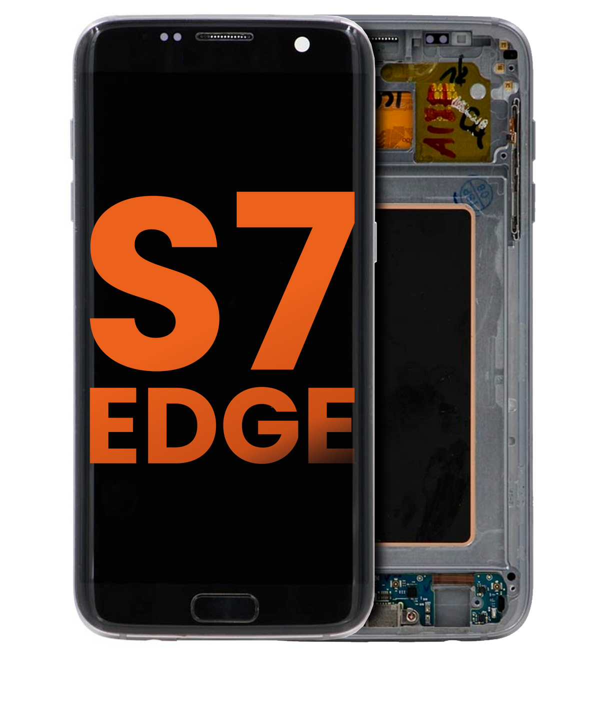 Replacement OLED Assembly With Frame Compatible For Samsung Galaxy S7 Edge (Blemish: Grade D) (All US Models / G935A) (Black Onyx)
