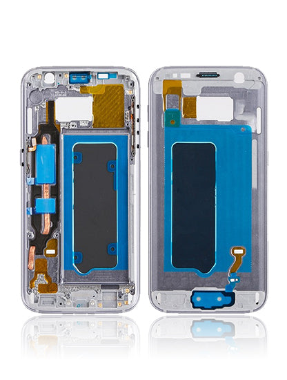 Replacement Mid-Frame Housing Compatible For Samsung Galaxy S7 (With Small Parts) (Black)