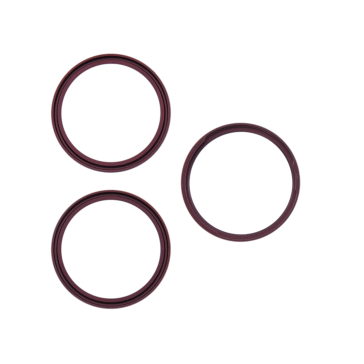 Back Camera Bezel Ring Only For iPhone 18 Pro / 18 Pro Max (Burgundy) (3 Piece Set)