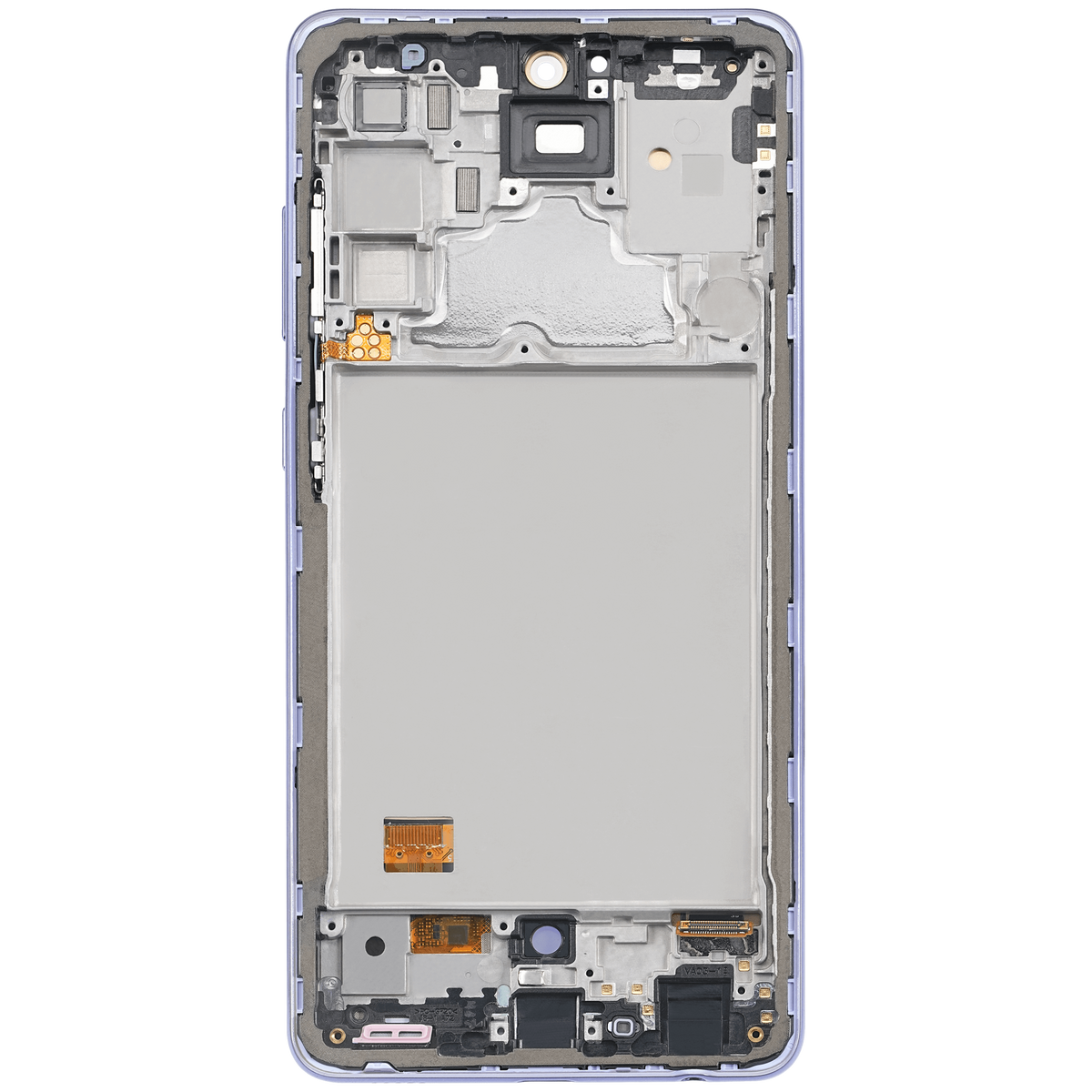 OLED Assembly With Frame Compatible For Samsung A72 Replacement  (A725 / 2021) (6.67") (Vemake) (Awesome Violet)