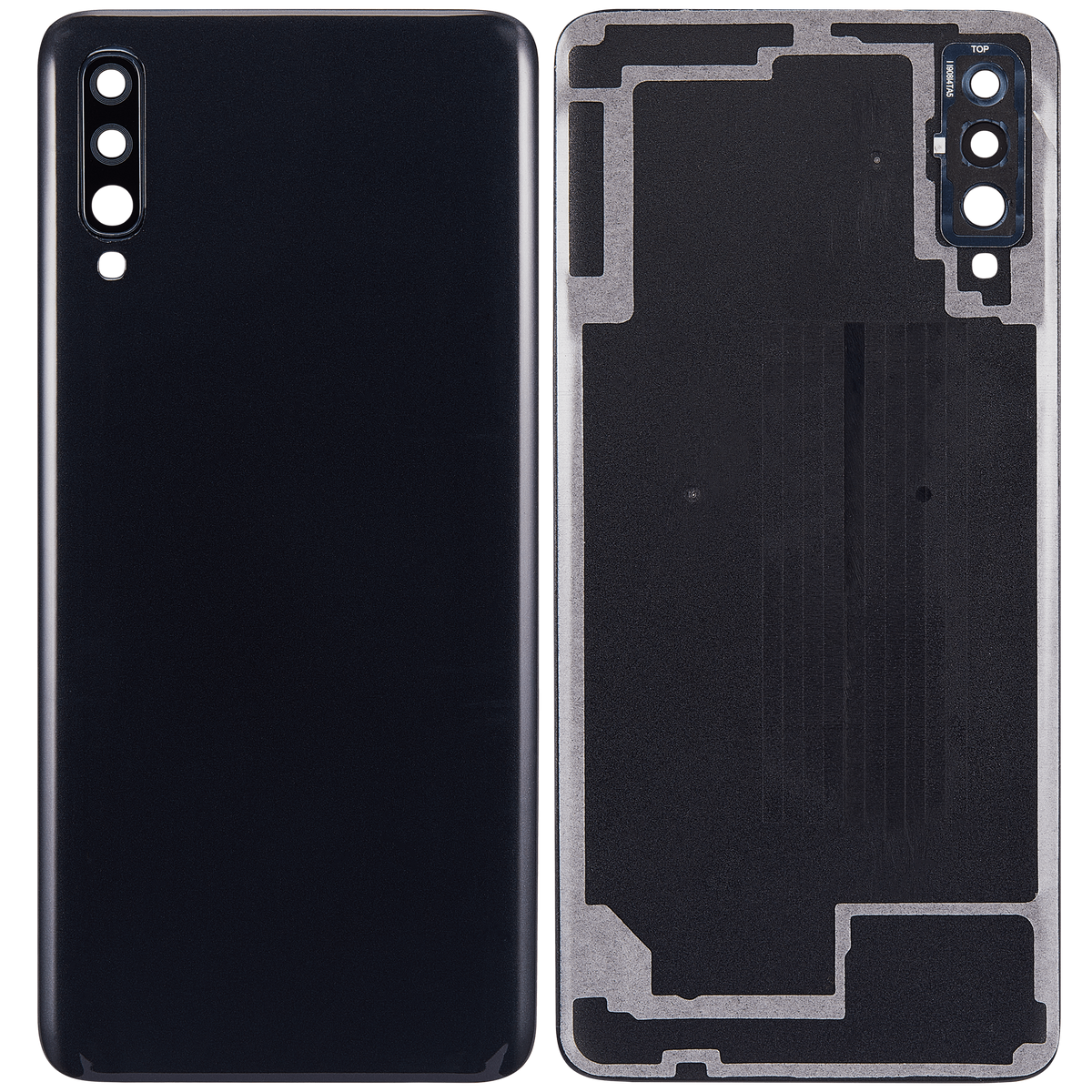 Replacement Back cover Glass Compatible For Samsung Galaxy A70 (A705 / 2019) (Vemake) (Black)
