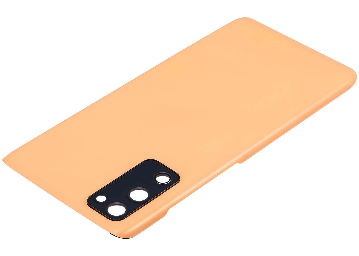 Back cover Glass With Camera Lens Compatible For Samsung Galaxy S20 FE 5G Replacement (Vemake) (Cloud Orange)