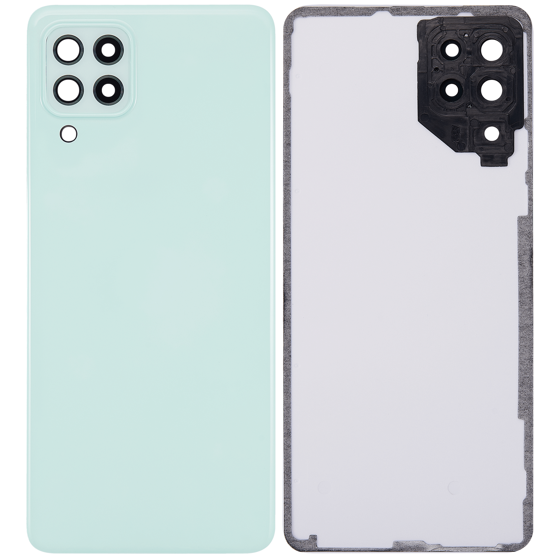 Back cover Glass With Camera Lens Compatible For Samsung Galaxy A22 4G (A225 / 2021) (Vemake) (Mint)