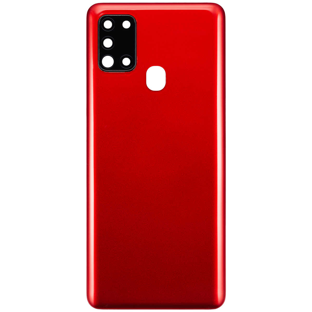 Back cover Glass With Camera Lens Compatible For Samsung Galaxy A21S (A217 / 2020) (Vemake) (Red)