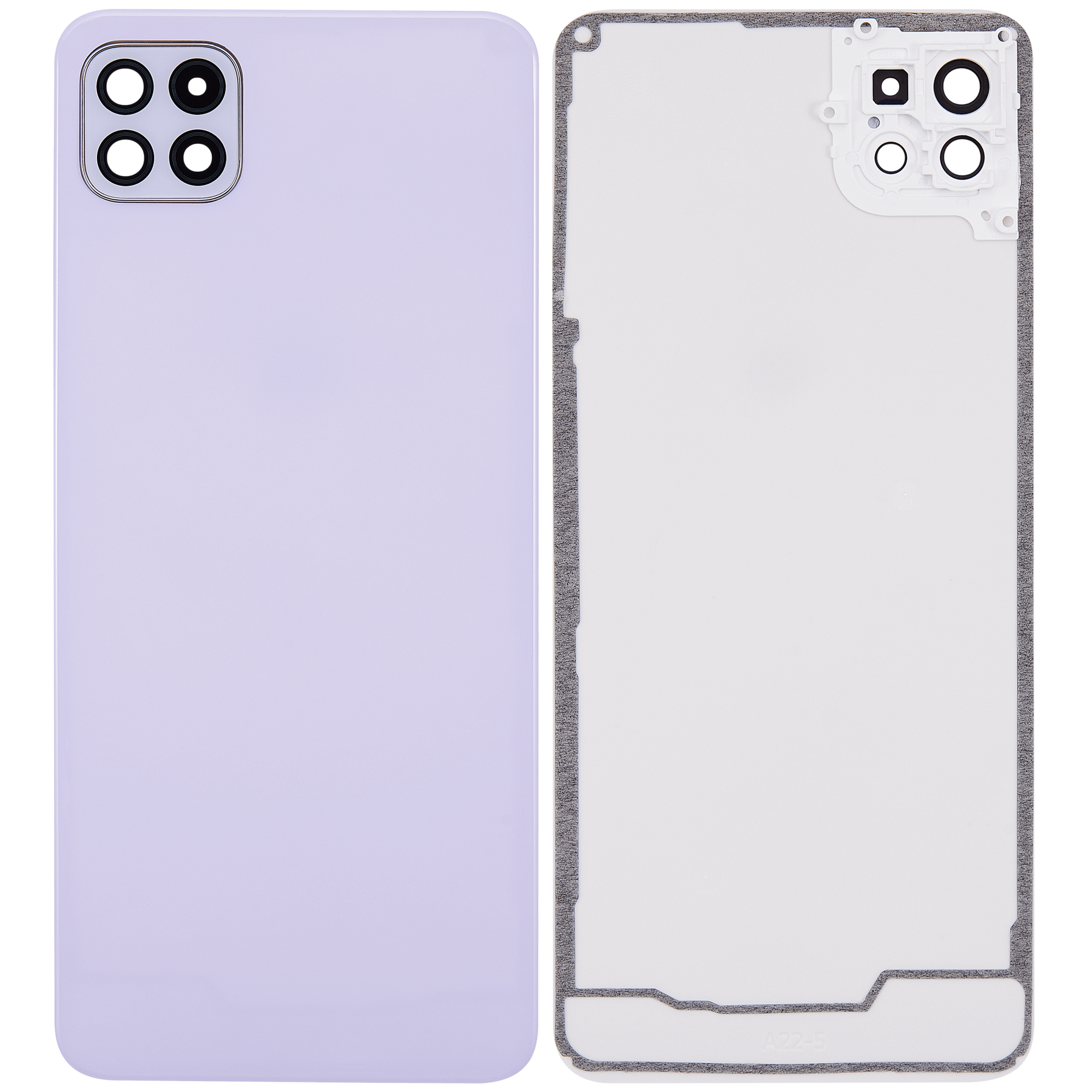 Back cover Glass With Camera Lens Compatible For Samsung Galaxy A22 5G (A226 / 2021) (Vemake) (Violet)