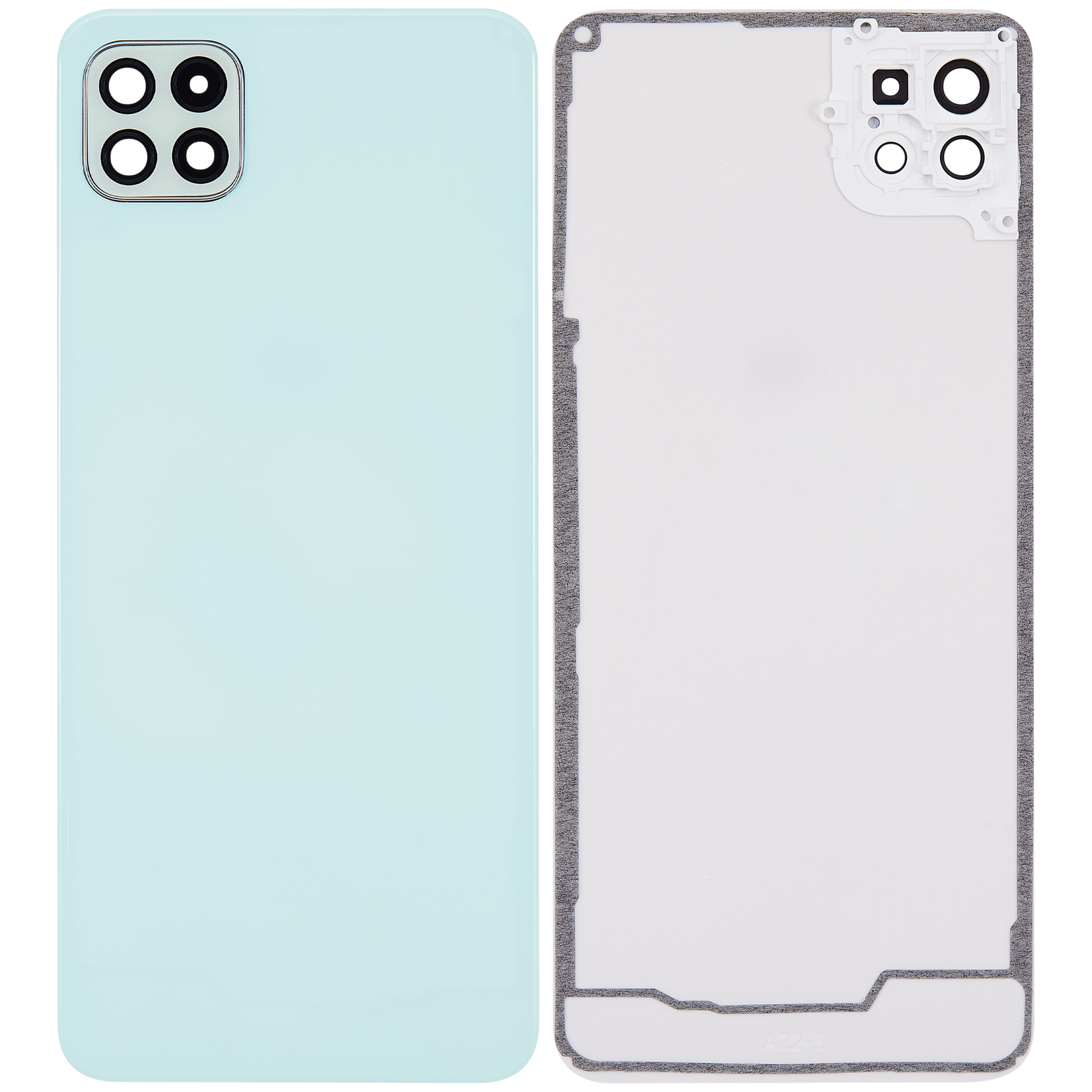 Back cover Glass With Camera Lens Compatible For Samsung Galaxy A22 5G (A226 / 2021) (Vemake) (Mint)