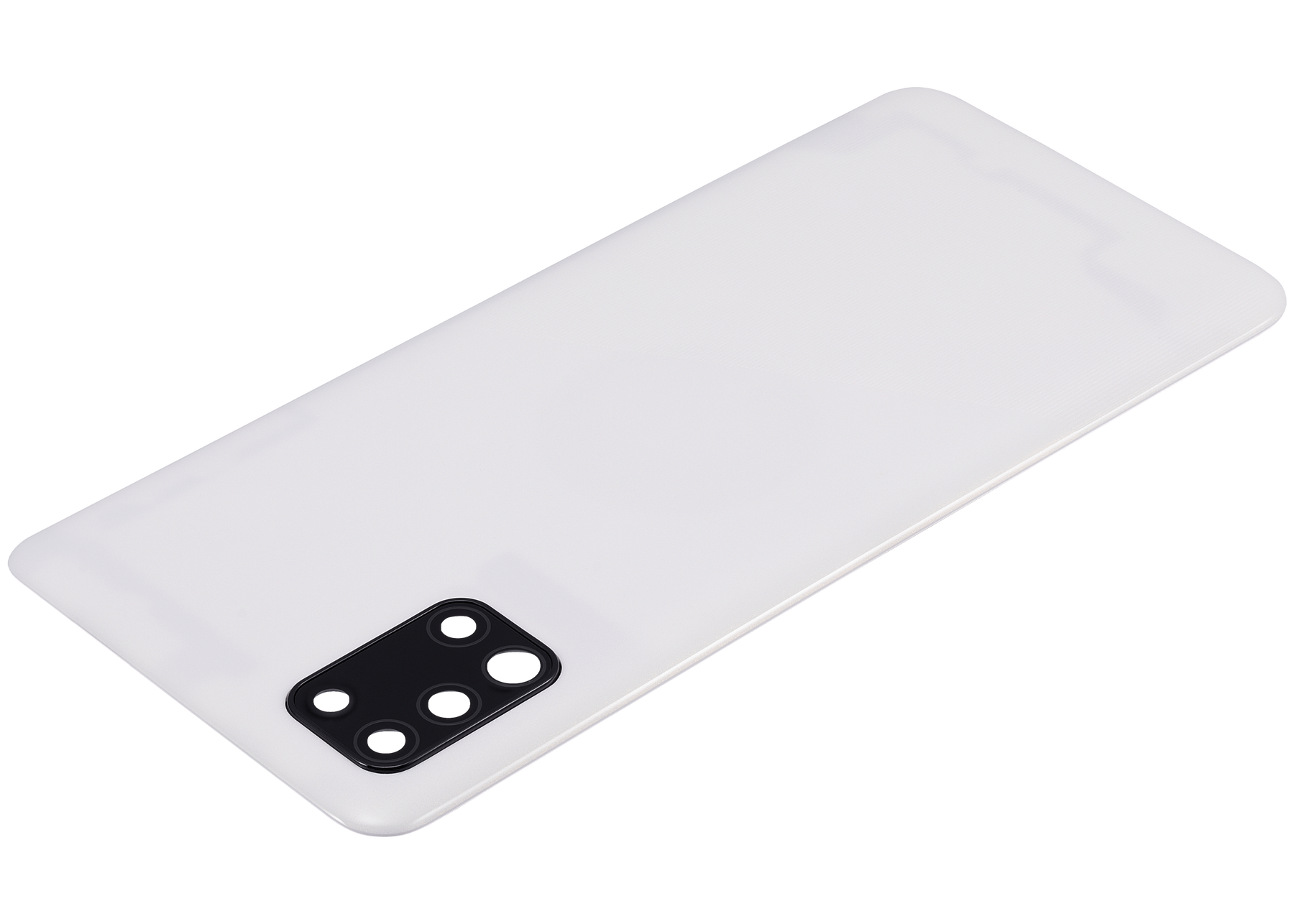 Back cover Glass With Camera Lens Compatible For Samsung Galaxy A31 (A315 / 2020) (Vemake) (Prism Crush White)