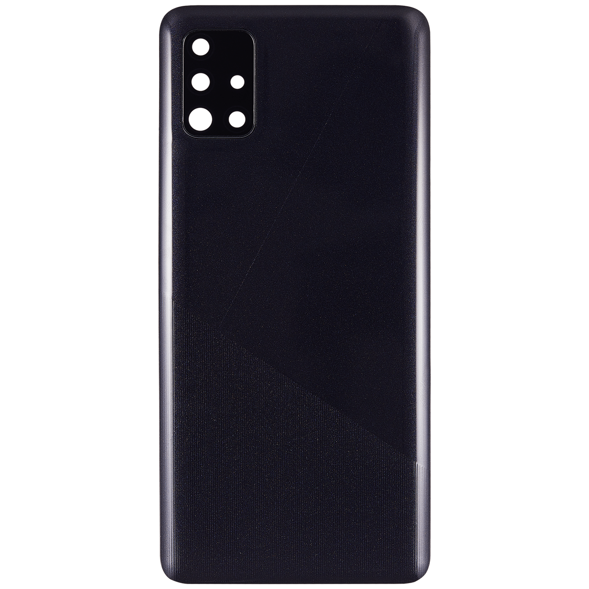 Back cover Glass With Camera Lens Compatible For Samsung Galaxy A51 4G (A515 / 2019) (Vemake) (Prism Crush Black)