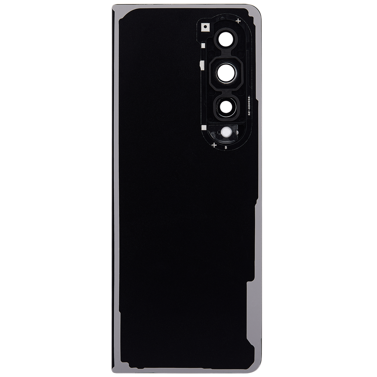 Back Cover Glass With Camera Lens Replacement Compatible For Samsung Galaxy Z Fold 4 (F936) (Phantom Black)