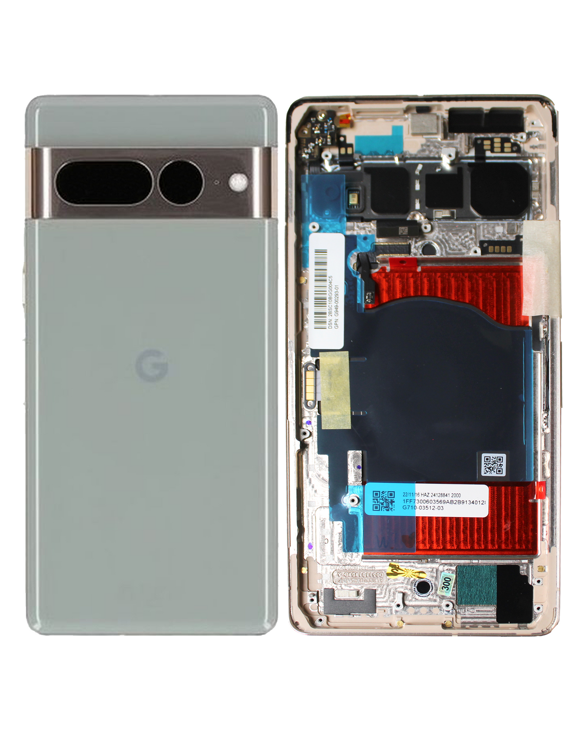 Back Housing Compatible For Google Pixel 7 Pro Replacement (Genuine OEM) (Hazel)
