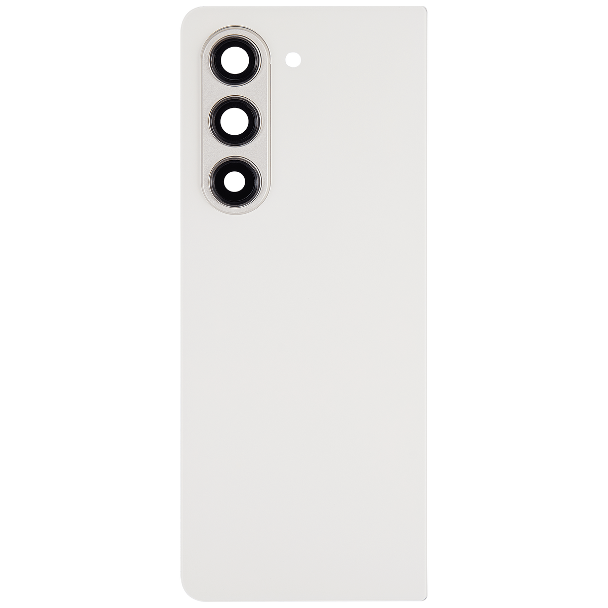 Back Cover Glass With Camera Lens Replacement Compatible For Samsung Galaxy Z Fold 5 5G by Macfactory.in(F946) (Cream)