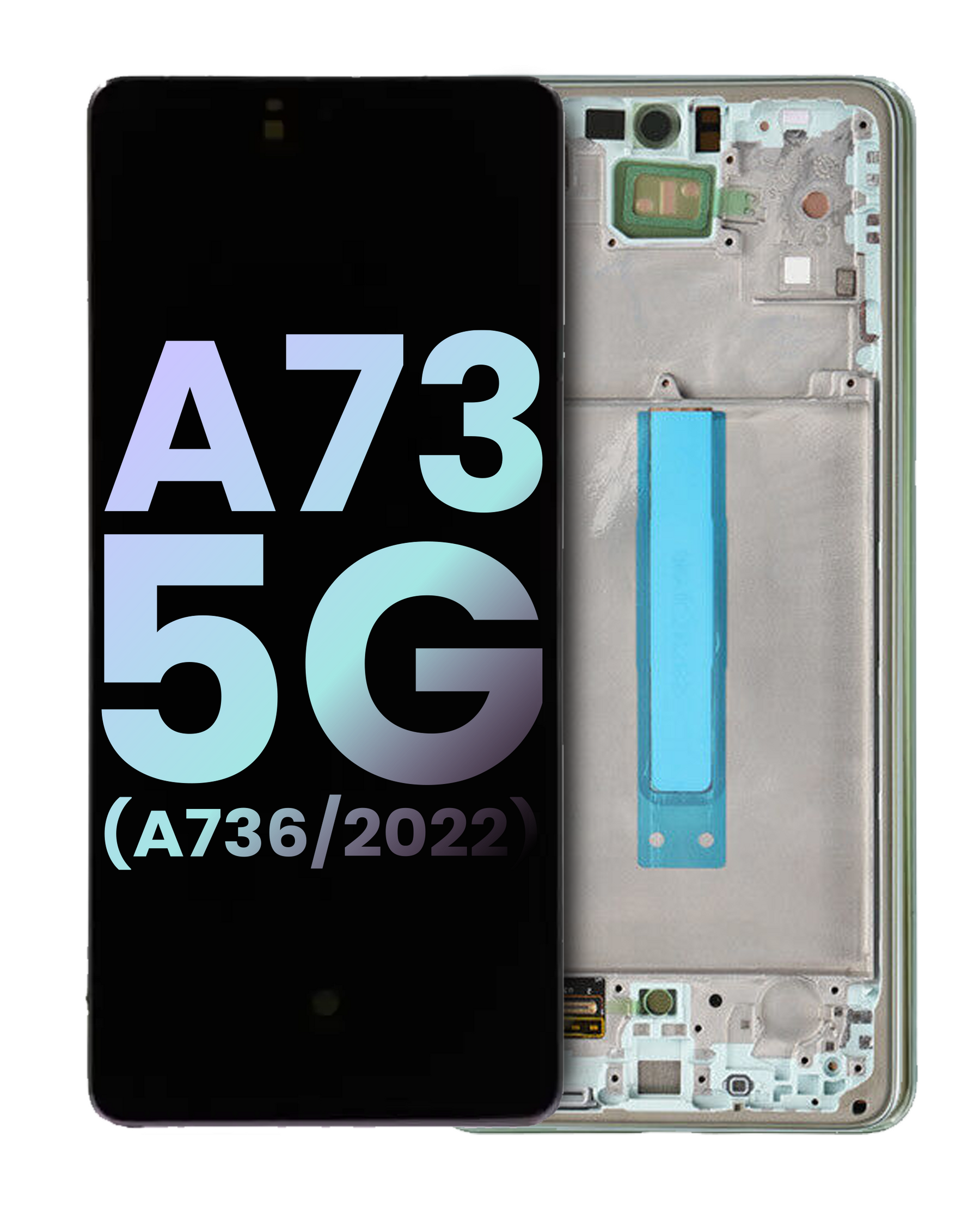 Replacement Oled Assembly With Frame Compatible For Samsung Galaxy A73 5G (A736 / 2022) (Service Pack) (Mint)