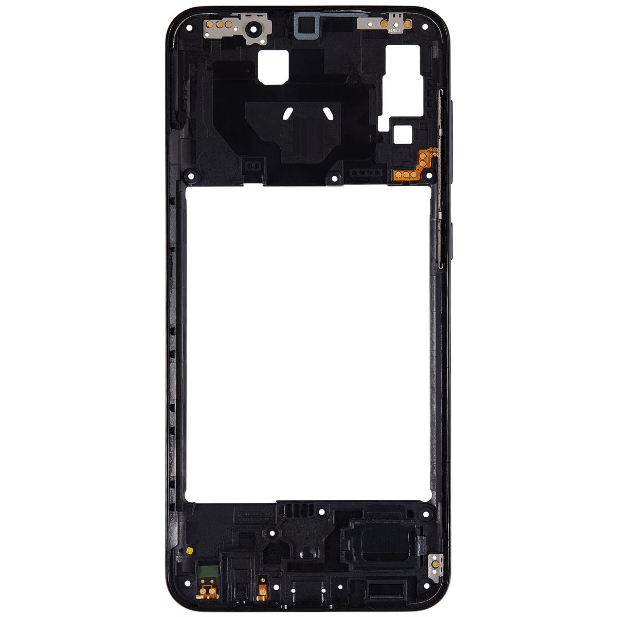Mid-Frame Housing Compatible For Samsung Galaxy A20 (A205 / 2019) (International Version) (Black)