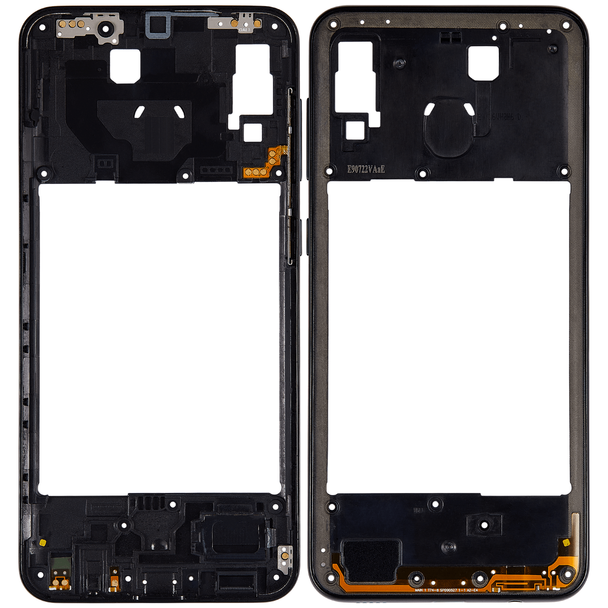 Mid-Frame Housing Compatible For Samsung Galaxy A20 (A205 / 2019) (International Version) (Black)