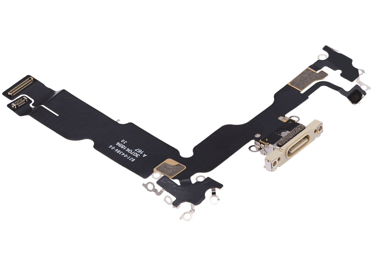 Charging Port Flex Cable Compatible For iPhone 15 Plus (Premium) (Yellow)