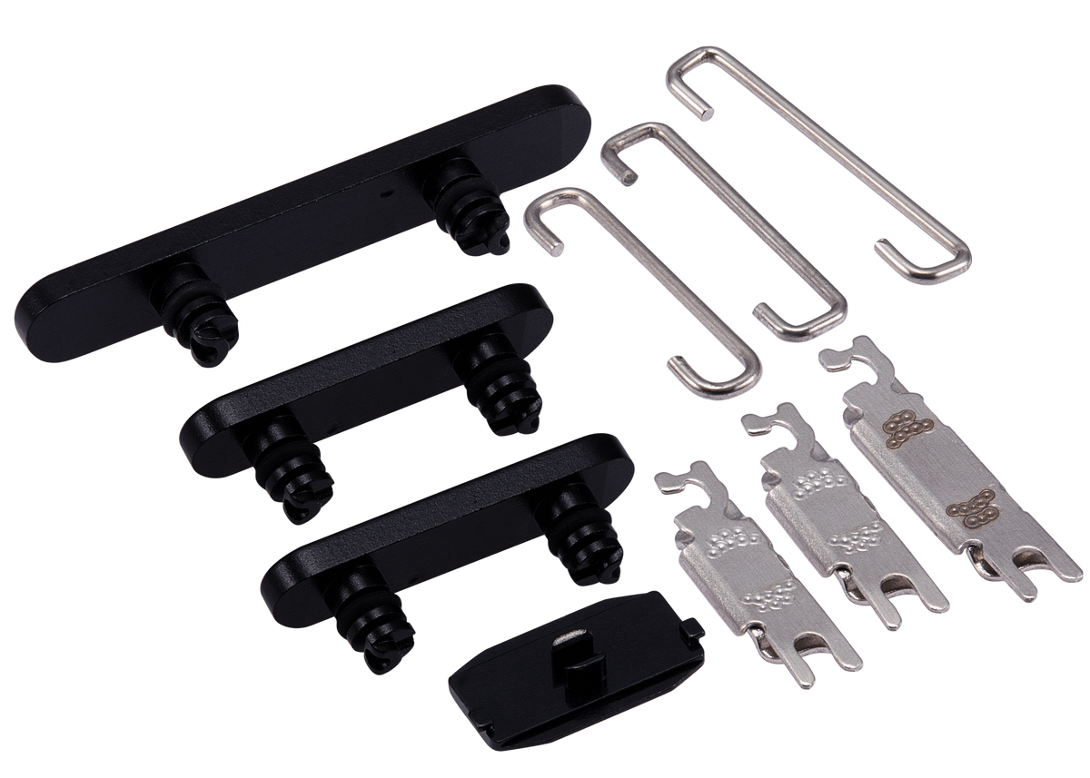 Hard Buttons (Power / Volume / Switch) Compatible For iPhone 15 / 15 Plus (Black)