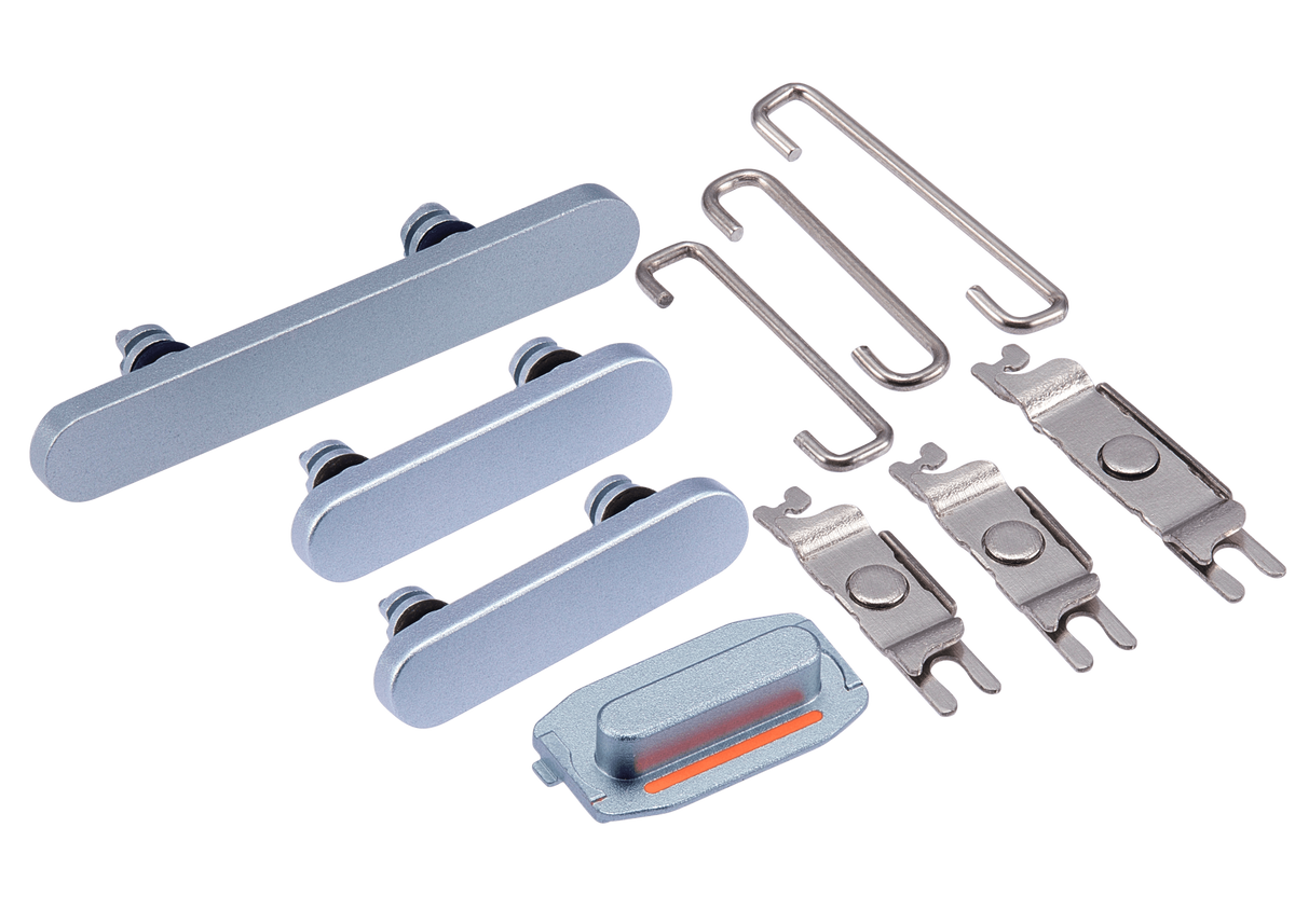 Hard Buttons (Power / Volume / Switch) Compatible For iPhone 15 / 15 Plus (Blue)