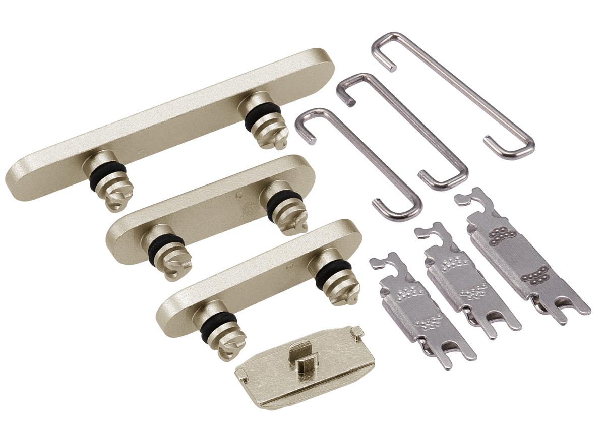 Hard Buttons (Power / Volume / Switch) Compatible For iPhone 15 / 15 Plus (Yellow)